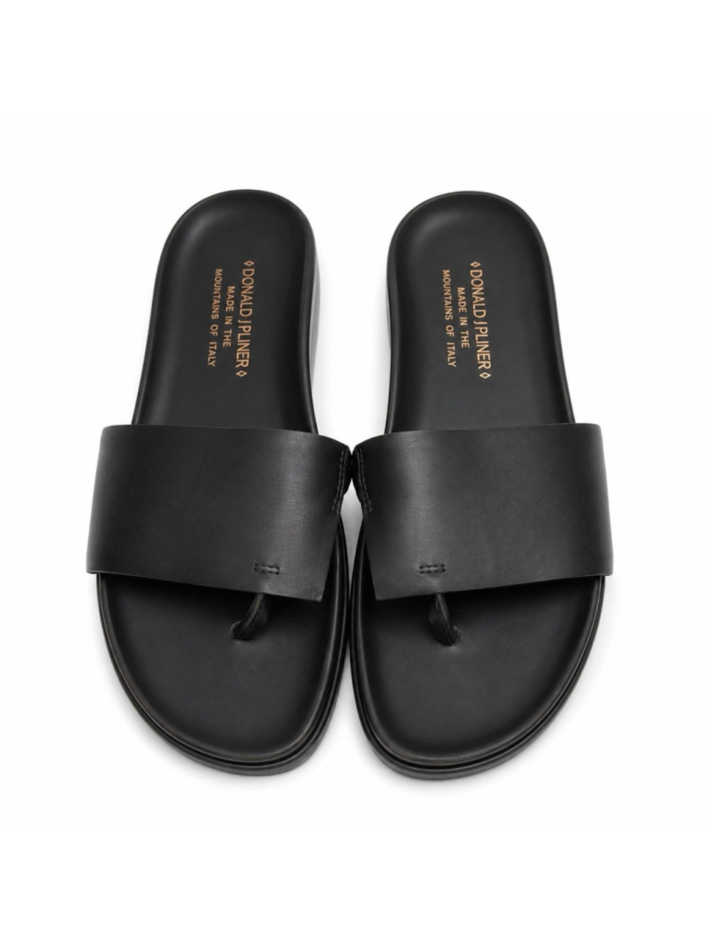 Donald Pliner Women's Fifi Leather Slip On Sandal Black 6 M